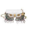 Cute Owl Bags for Women 2024 New Luxury Designer Handbag Fashion Tassel Crossbody Bag Leather Animal Print Shoulder Bag Woman
