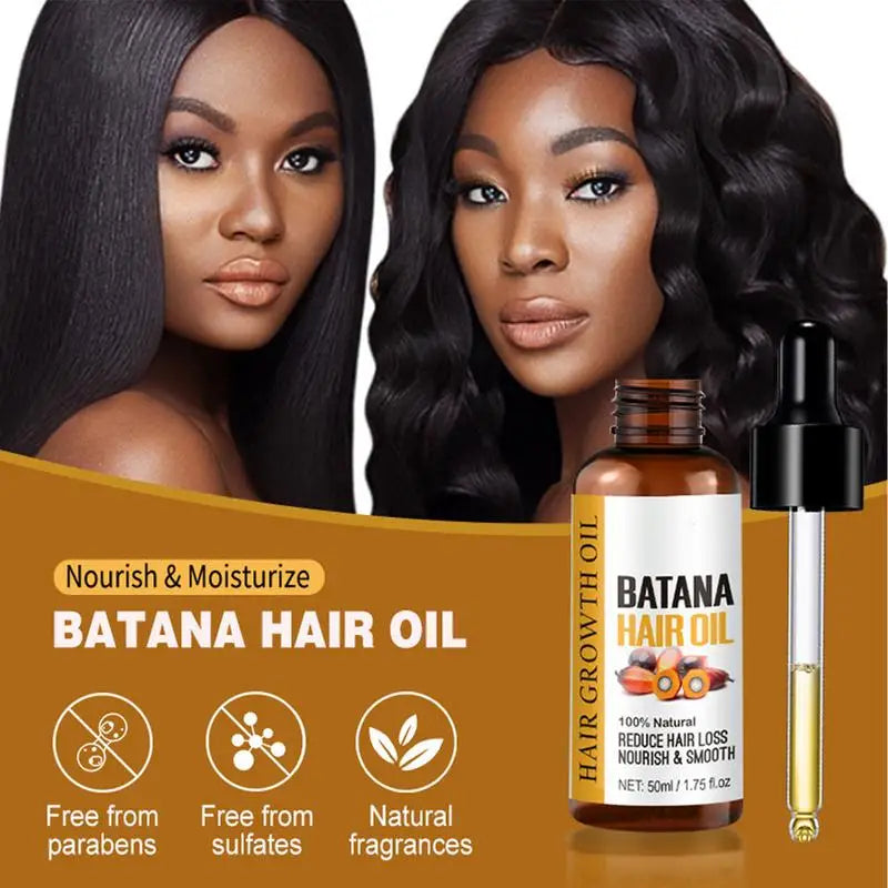 Batana Oil For Hair 50ml, Strengthen Essence Moisturizing Conditioner Hair Shine Oil Repair Damaged Hair