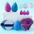EVEREST 15Pcs/Set Makeup Sponge Kit Velvet Triangle Egg Finger Blending Applicator Puff Liquid Cream Powder Air Cushion Cosmetic Tool in 15PCS Green color - Soft Plush Toys