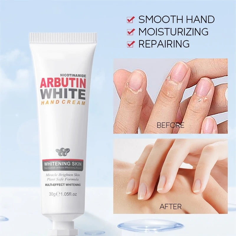 Niacinamide Arbutin Hand Cream Whitening Wrinkle Removal Anti-crack Moisturizing Fade Fine Lines Korea Skin Care Health Beauty