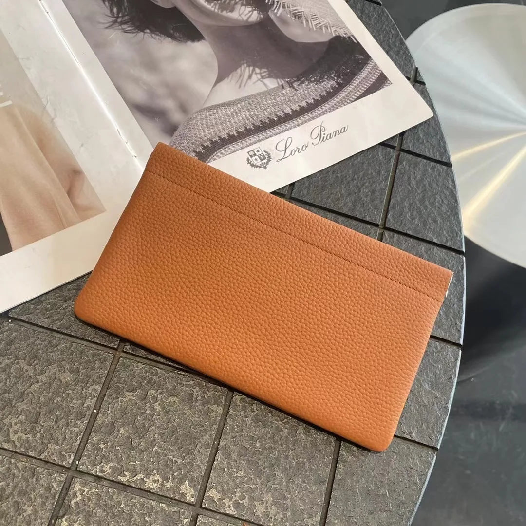 Leather Ladies Clip Clutch