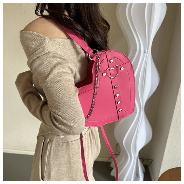 Korean Cute Niche Design Foreign Gas Crossbody Bag Handbag Winter New Trend Love Shoulder Bag One Shoulder Diagonal Shoulder Bag