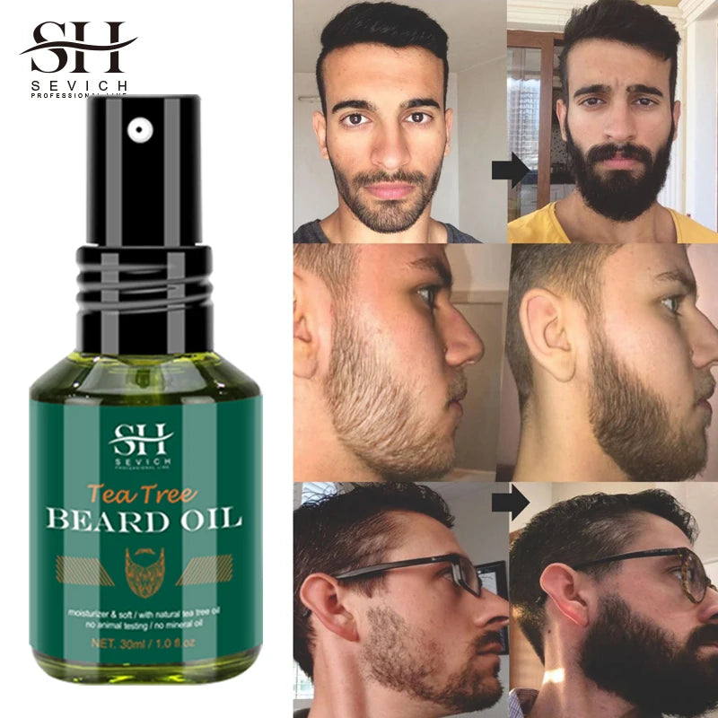 SEVICH 2023 Natural Tea Tree Nourishing Regrowth Oil  For Men Anti Hair Loss Product Man Beard Hair Growth Care Essence Oil