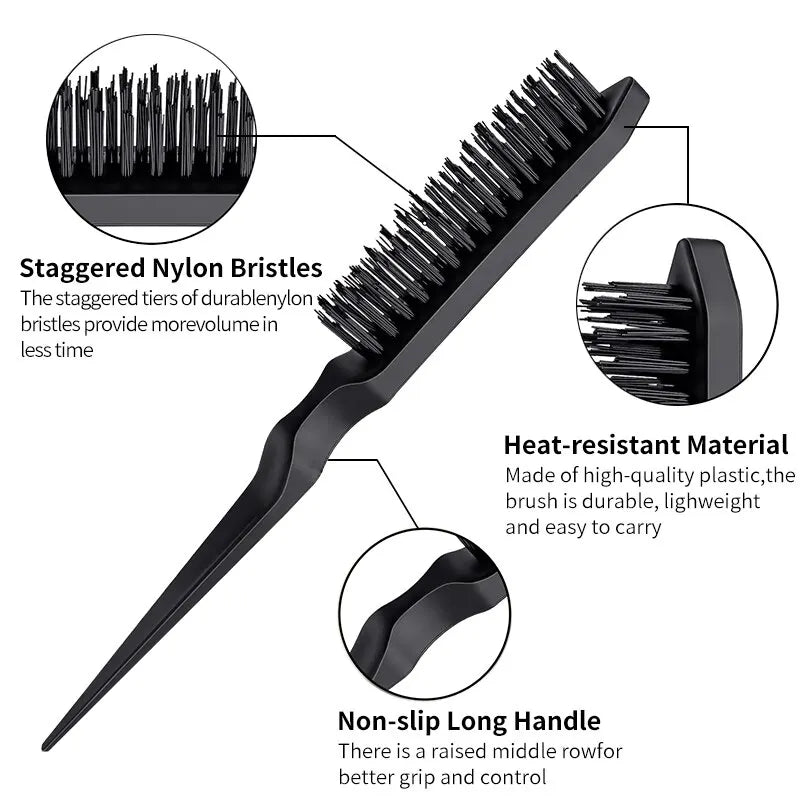 Comb Set Hair Styling Special Pointy Tail Beating Double Headed Brush Eyebrow Long Barber Makeup Updo Children Hair Salon Tools