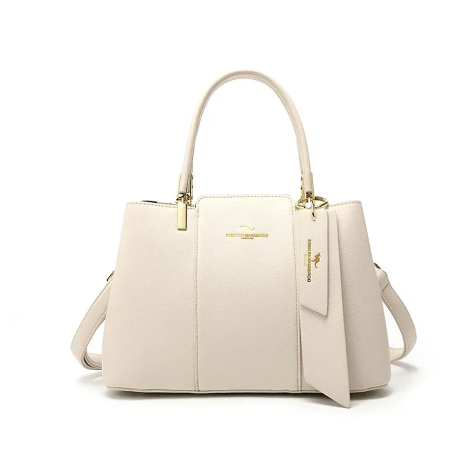 Women Luxury Top-Handle Bags 3 layer Design Fashion Print Handbag High Quality Leather Shoulder Bag Large Capacity Women Handbag