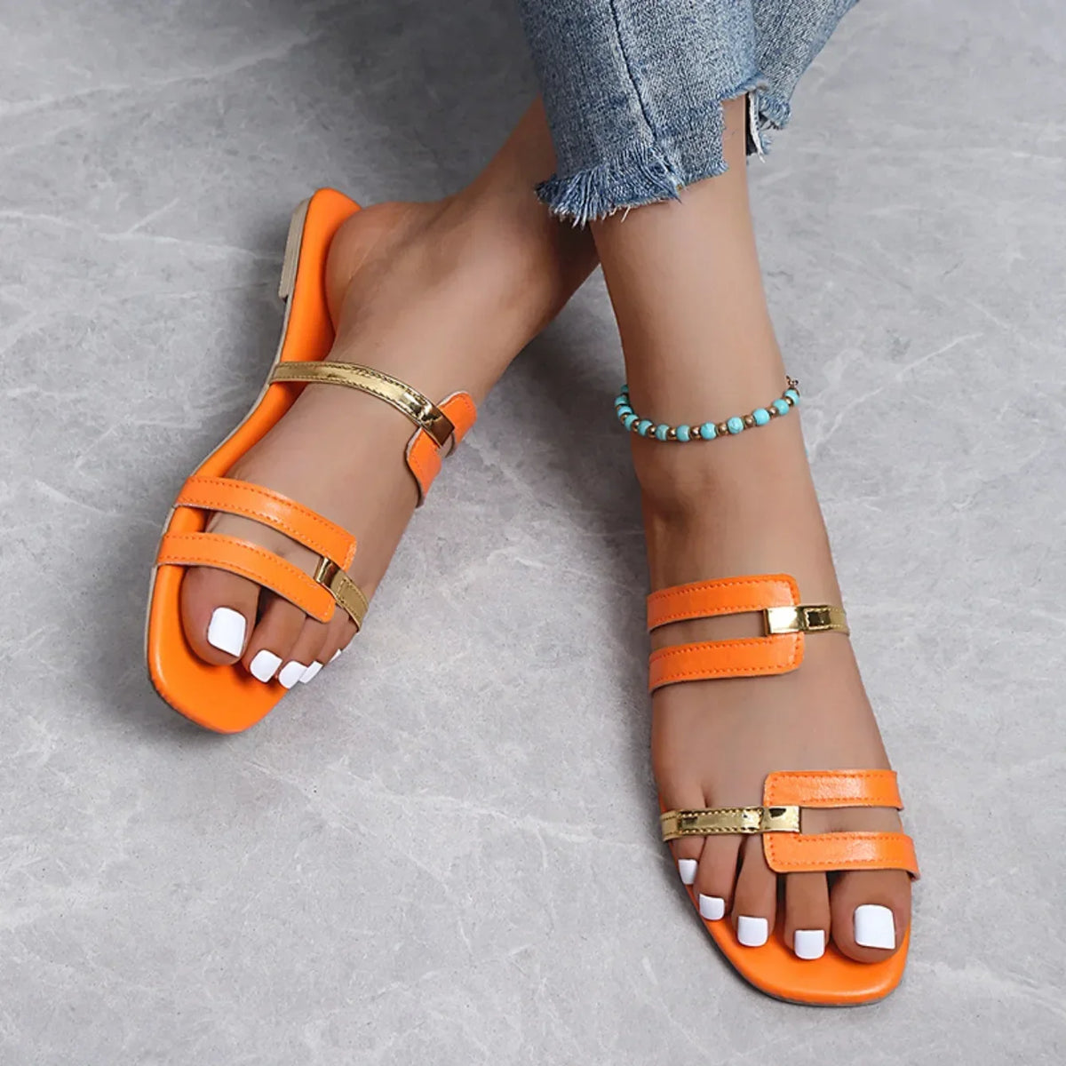 Women Casual Anti-slip Slippers Comfortable Outdoor Sandals Fashion Flat Slippers Elegant Designer Shoes Summer New Slides Women