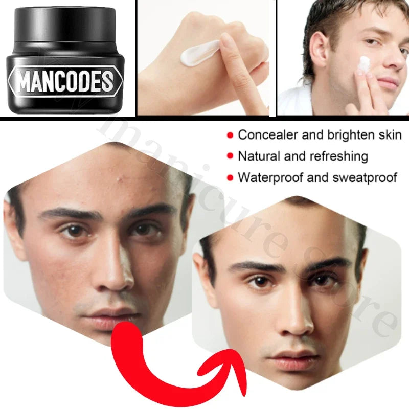 50g  Men's Special Makeup Cream Moisturizing Cream To Brighten Skin Tone Conceal Blemishes Remove Cuticles and Shrink Pores