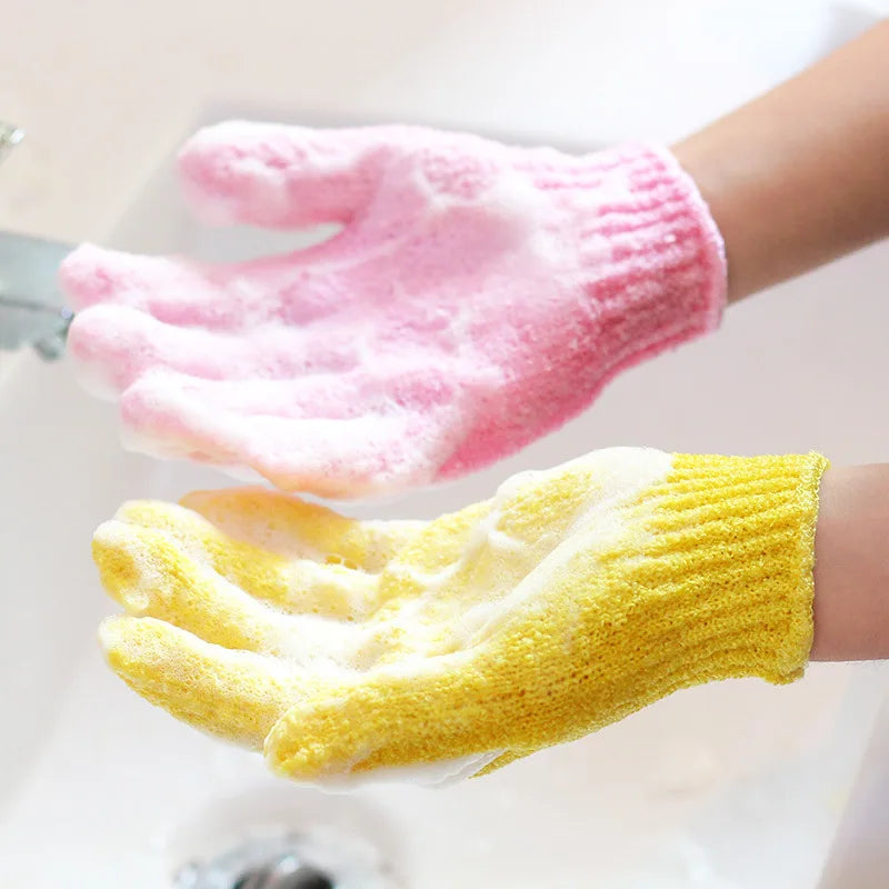 2/6pcs Exfoliating Gloves Bath Sponge Body Dead Skin Remover Bathroom Shower Brush Massager Scrub Exfoliator Magic Bathing