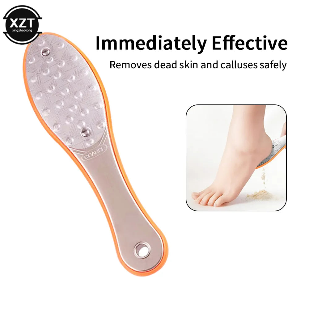 Double-sided Stainless Steel Footplate Foot Grinder Hard Dead Skin Callus Remover Pedicure Care Artifact Foot Care Tool