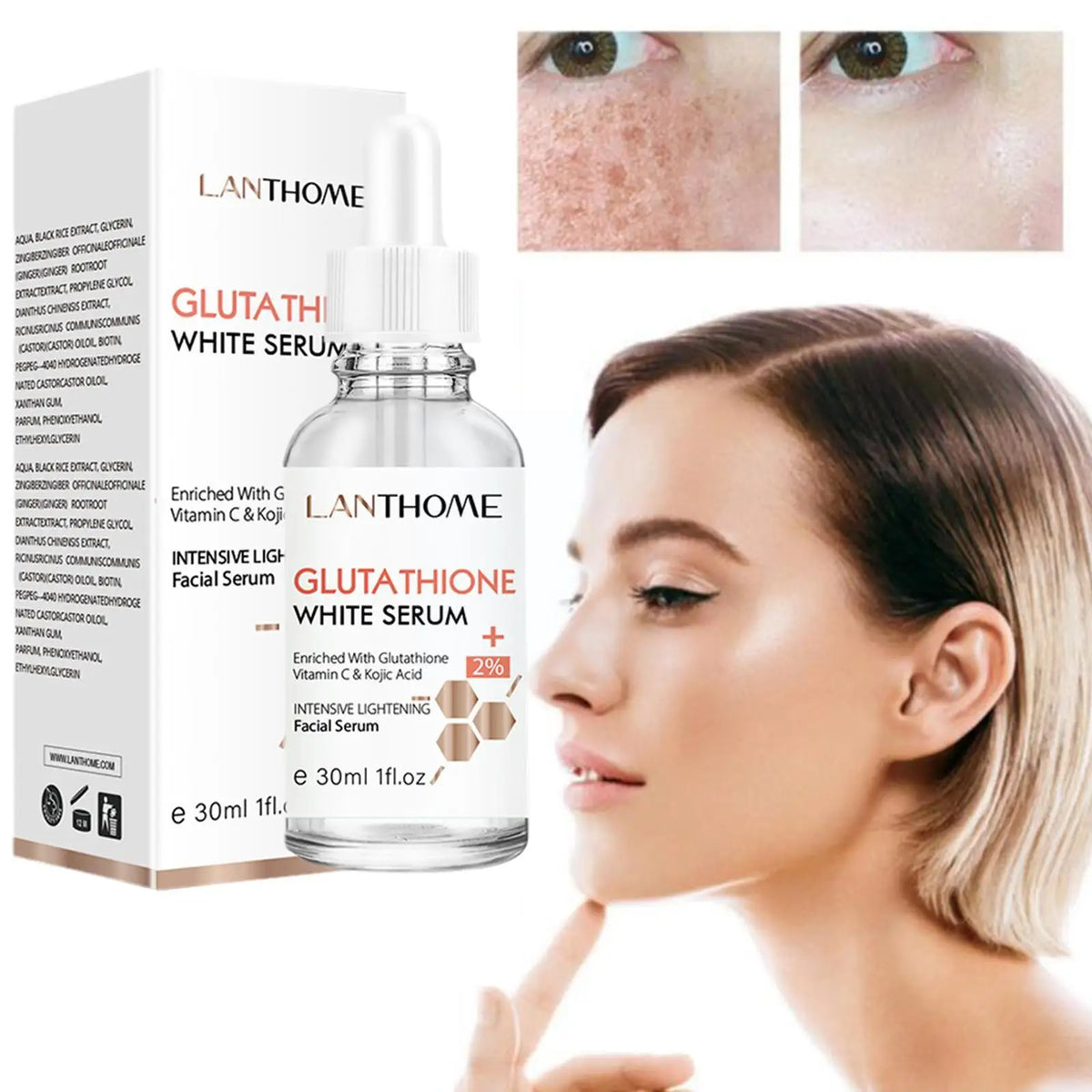 Glutathione Face Serum Whitening Brighten Skin