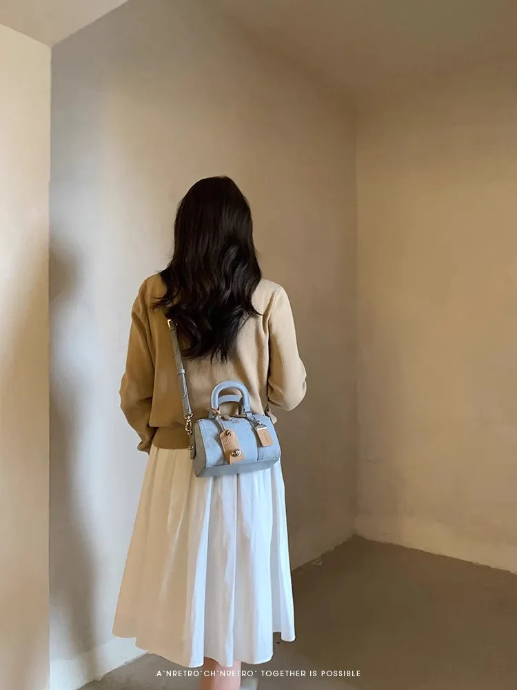 Women's Bags Handheld Bags Fashion Shoulder Bags New Canvas Denim Bag Girl Trend Leisure Versatile Square Bags Crossbody Bags