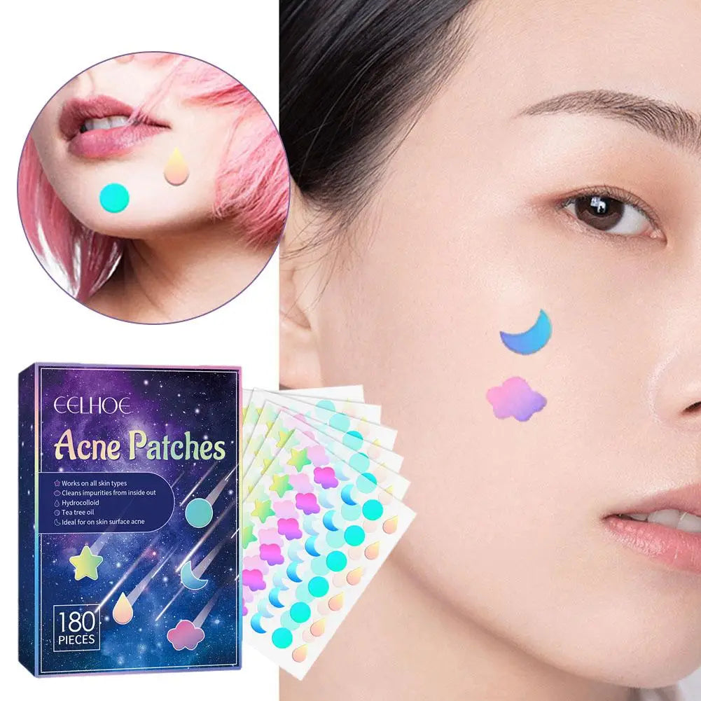 Colorful Acne Patch 180 Pills  Salicylic Acid  Tea Tree Oil  Acne  Hydrogel Patch acne care patch