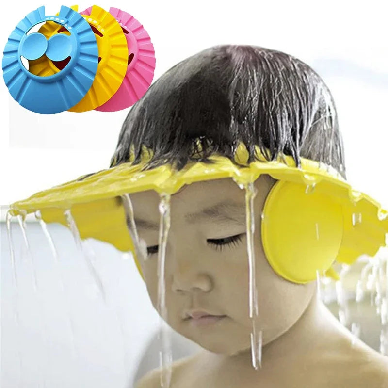 Safe Shampoo Shower Bathing Bath Protect Eva Soft Cap Hat for Baby Wash Hair Bebes Children Bathing Shower Cap Hat Kids