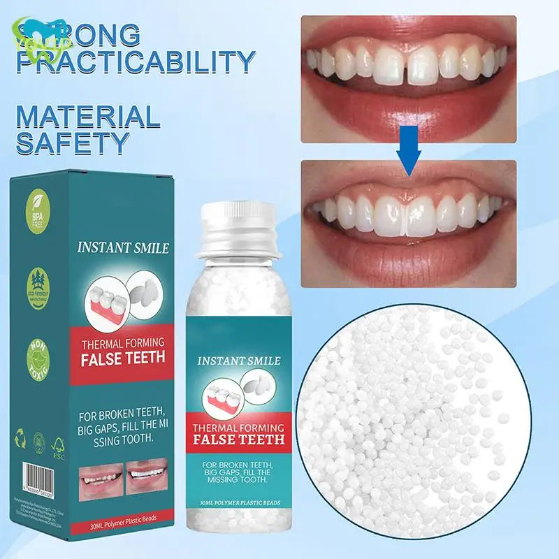 30ml Solid Glue Denture Adhesive Set Bottled Denture Solid Tooth Gel Temporary Tooth Repair Kit Teeth And Gaps False Teeth