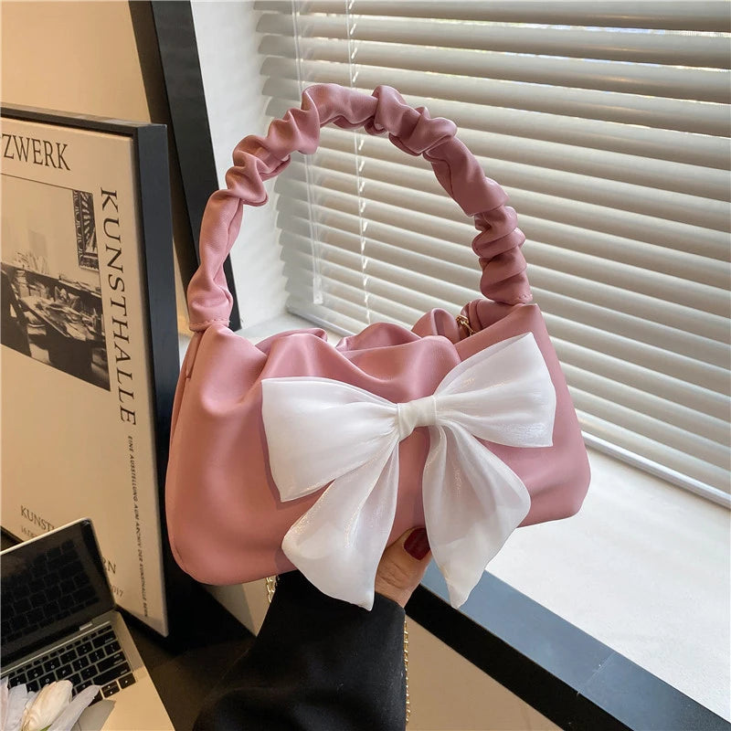 Women BowKnot Handbags Fashion Chain Shoulder Bags Messenger Bags PU Leather Bags
﻿
