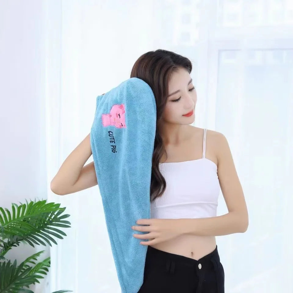 Coral Velvet Dry Hair Towel Shower Cap Absorbent Thickened Bag Head Dry Hair Towel Wash Hair Wipe Scarf Women's Dry Hair Cap