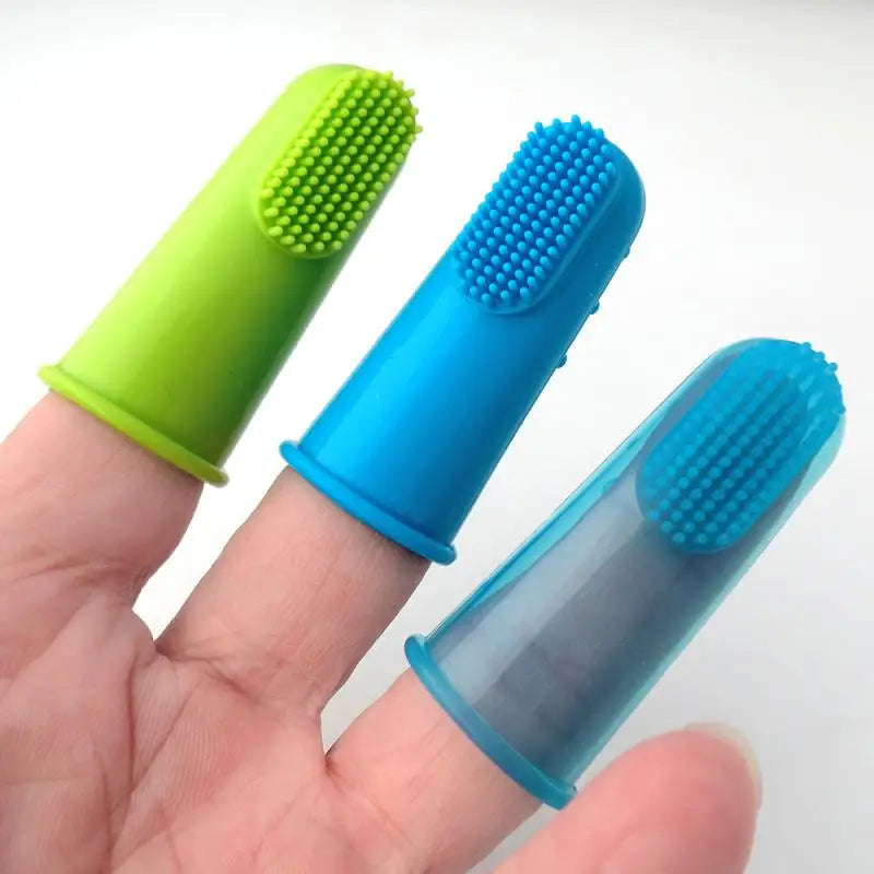 Soft Silicone Pet Dog Finger Toothbrush Pet Teeth Oral Cleaning Brush Pet Bad Breath Tartar Teeth Care Tool Dog Cat Accessories