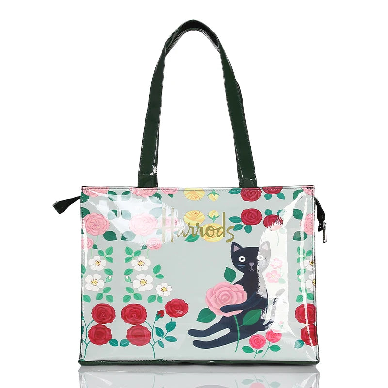 PVC Waterproof Eco Friendly Shopper Bags Women Large Capacity Shopping Totes Stylish Jelly Reusable Shoulder Bags Female Handbag
