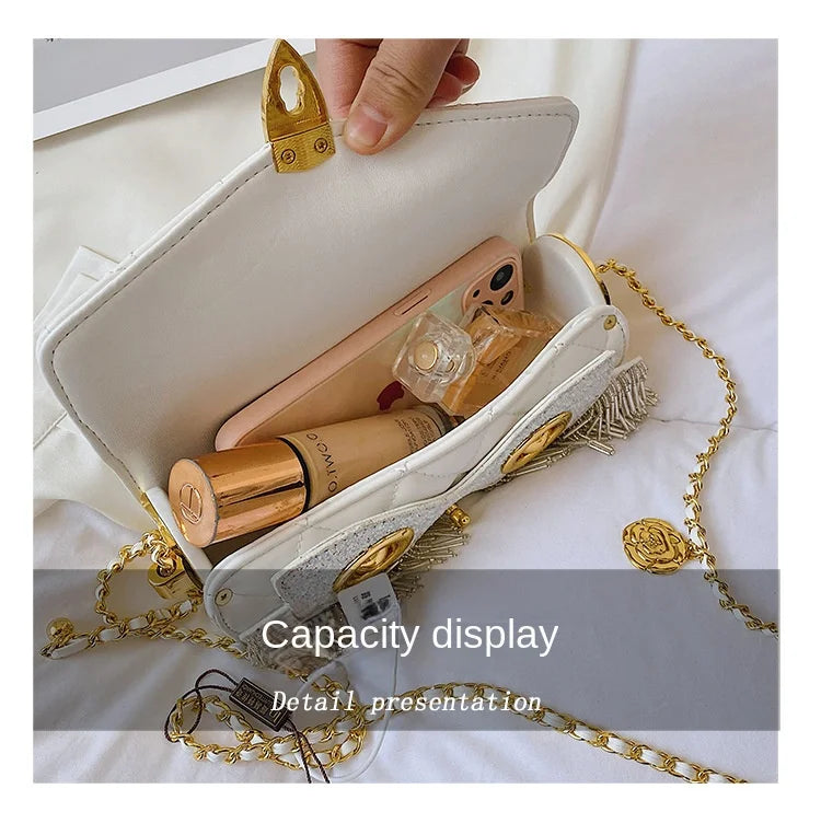 Cute Owl Bags for Women 2024 New Luxury Designer Handbag Fashion Tassel Crossbody Bag Leather Animal Print Shoulder Bag Woman