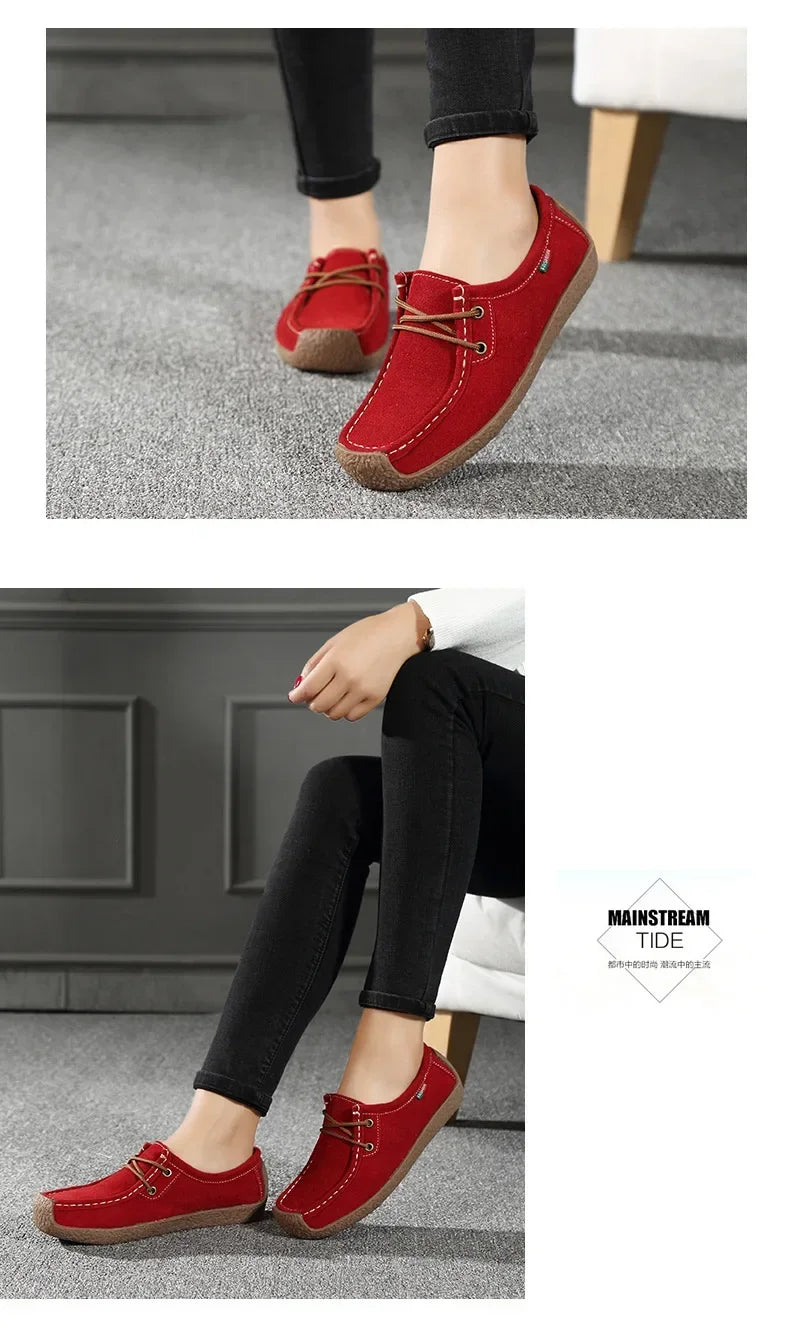 Women Flats Fashion Casual Sneakers  Autumn New Comfortable Female Casual Walking Footwear Fashion Large Size Loafers Shoes