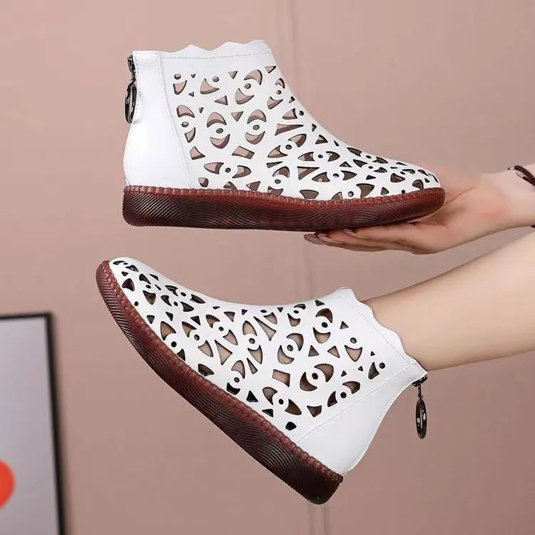 2023Women's Sandals Spring Summer Sandals Women's Breathable Hole Boots Flat Soft Non-slip Comfortable Shoes Sandalias De Mujer