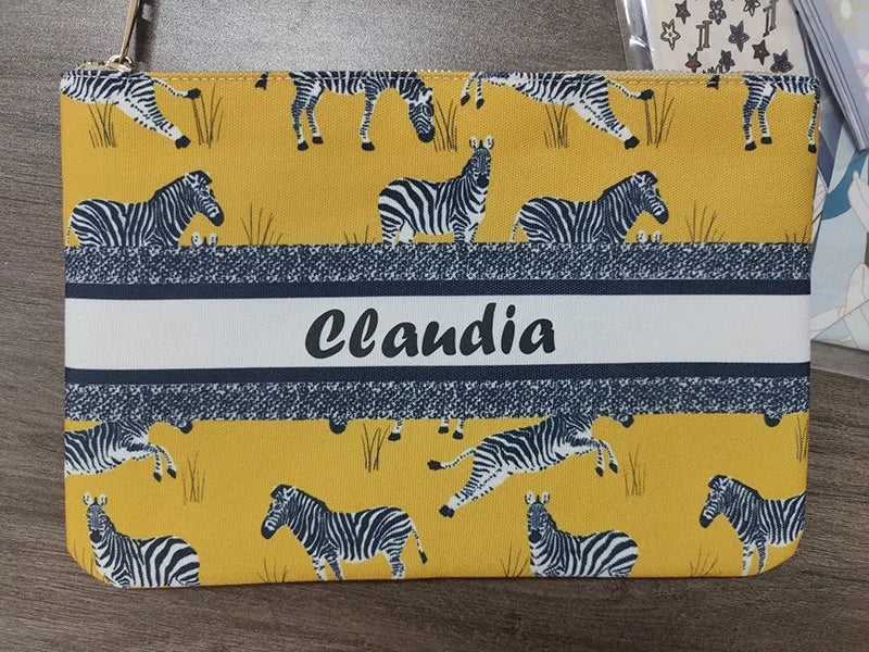 Spring Summer WOMAN BAG Fashion Designer Party Clutch Personalized Custom Print Name Letter Beach Bag Travel Cosmetic Bag