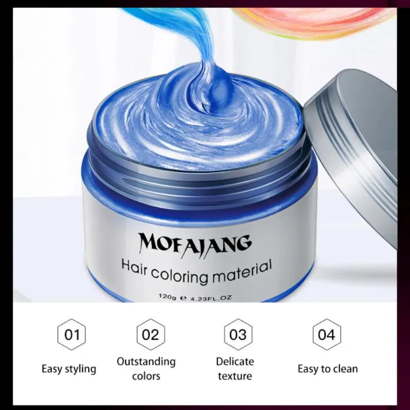 1~5PCS Mofajang Color Hair Wax Styling Pomade Silver Grandma Grey Disposable Natural Hair Strong Gel Cream Hair Dye for Women