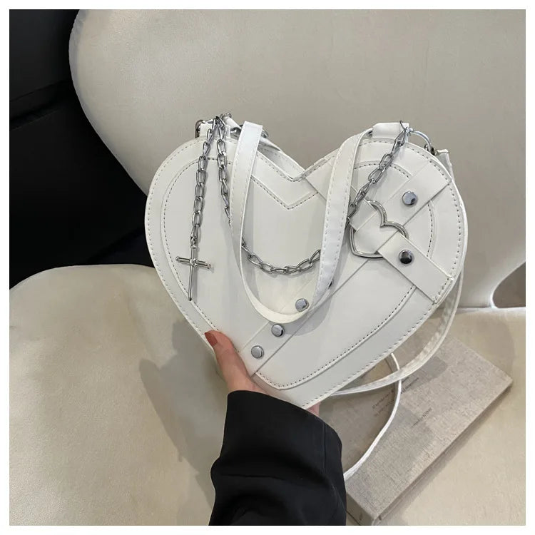 Korean Cute Niche Design Foreign Gas Crossbody Bag Handbag Winter New Trend Love Shoulder Bag One Shoulder Diagonal Shoulder Bag
