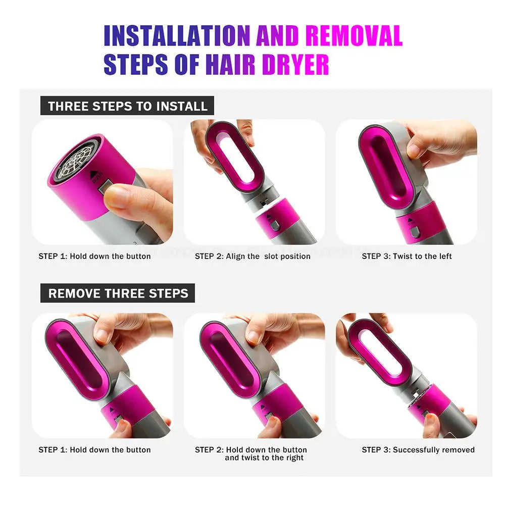 Hair Dryer 5 in 1 Hot Comb Multi Hair Styler With Curling Iron Hair Straightener With Hair Brush For Dyson Airwrap Hair Dryer