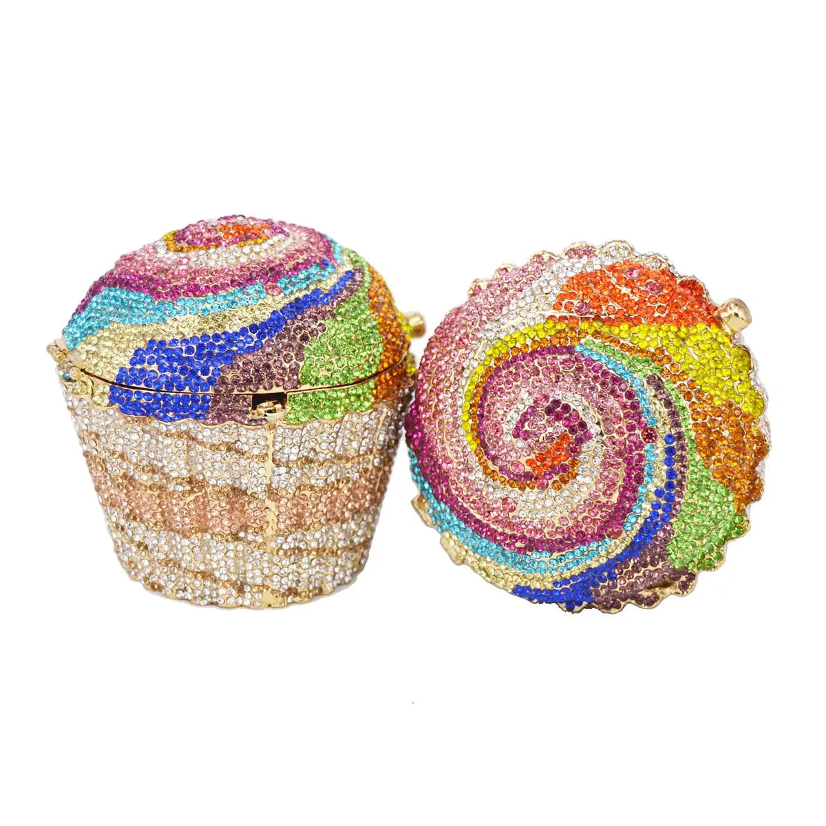 Designer Brand Luxury Crystal Evening Bag Fashion Cupcake Diamond Clutch Soiree Purse Women Wedding Bride Cake Handbags  SC515
