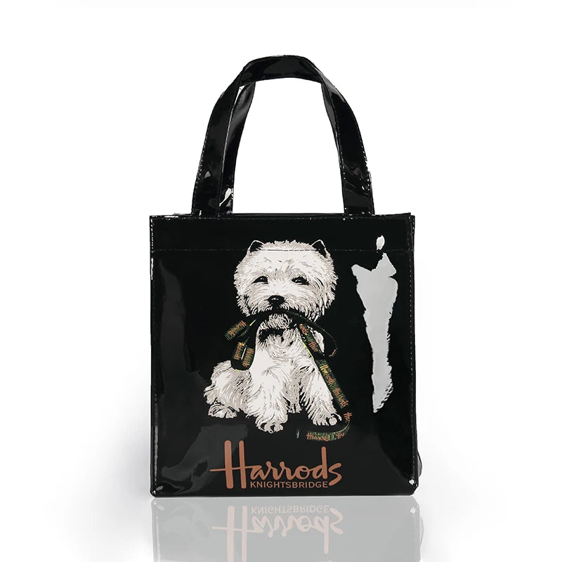 Green Striped PVC Women's Tote