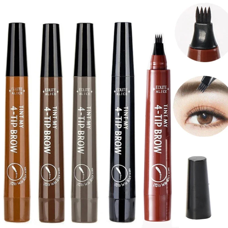 Microblading Eyebrow Pen Waterproof Fork Tip Eyebrow Tattoo Pencil Long Lasting Professional Fine Sketch Liquid Eye Brow Pencil