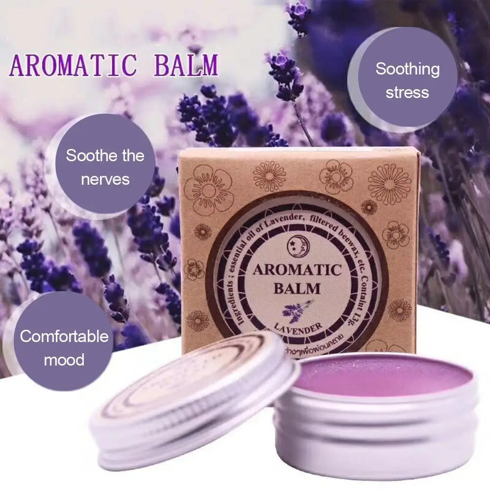 Lavender Aromatic Balm Insomnia Improve Sleep Soothe Relax Mood Stress Plant-based Ingredients Sleepless Cream TSLM1