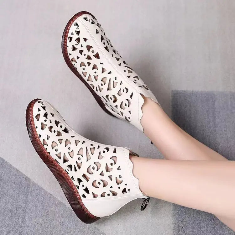2023Women's Sandals Spring Summer Sandals Women's Breathable Hole Boots Flat Soft Non-slip Comfortable Shoes Sandalias De Mujer