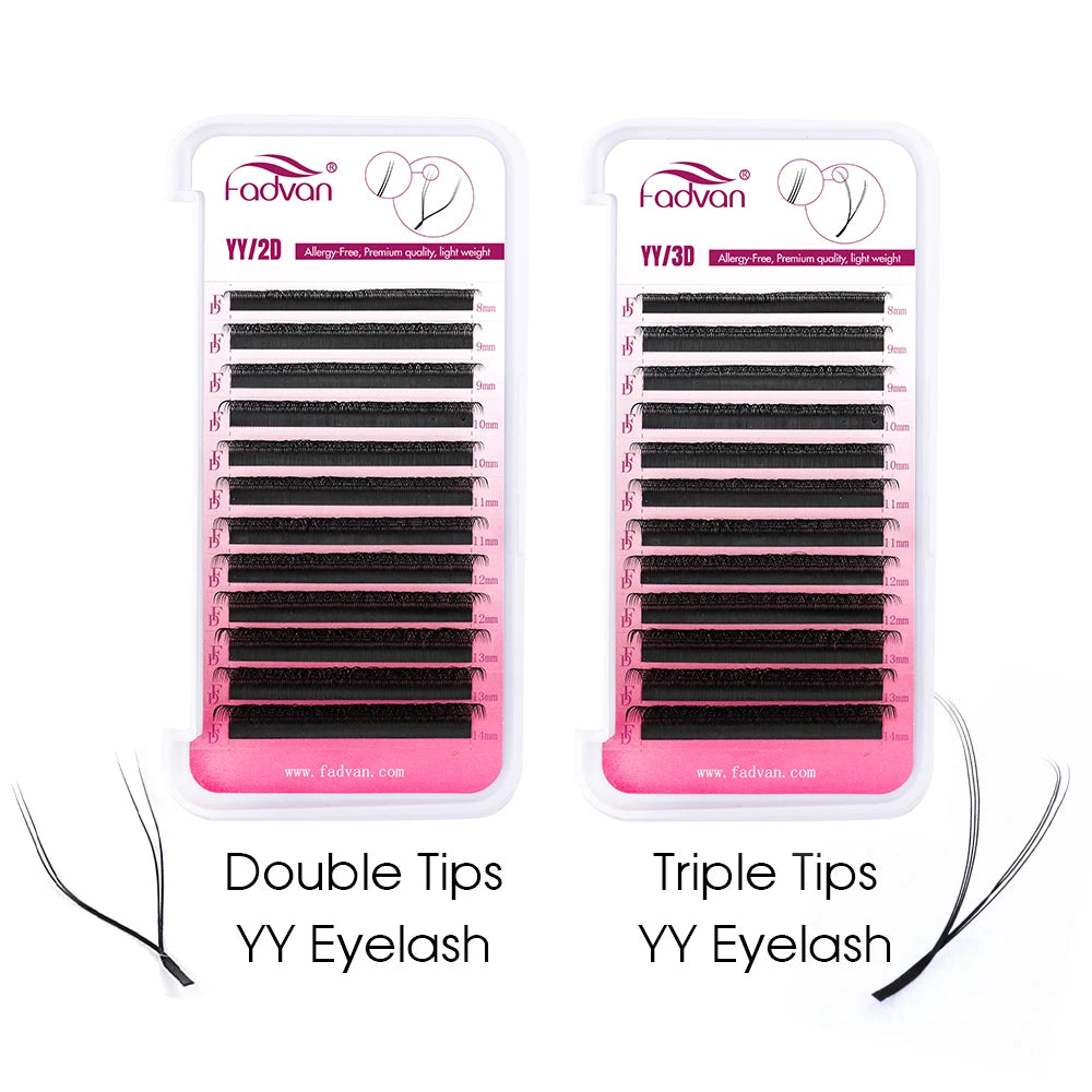 FADVAN YY Shape Lashes 2D/3D 0.05/0.07 Faux Mink C/D/L 8-15mm Natural Soft Brazilian Eyelash Premade Volume Fan Lashes Extension