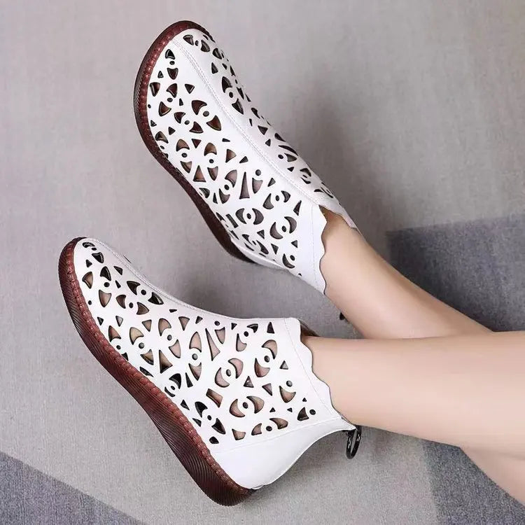 2023Women's Sandals Spring Summer Sandals Women's Breathable Hole Boots Flat Soft Non-slip Comfortable Shoes Sandalias De Mujer