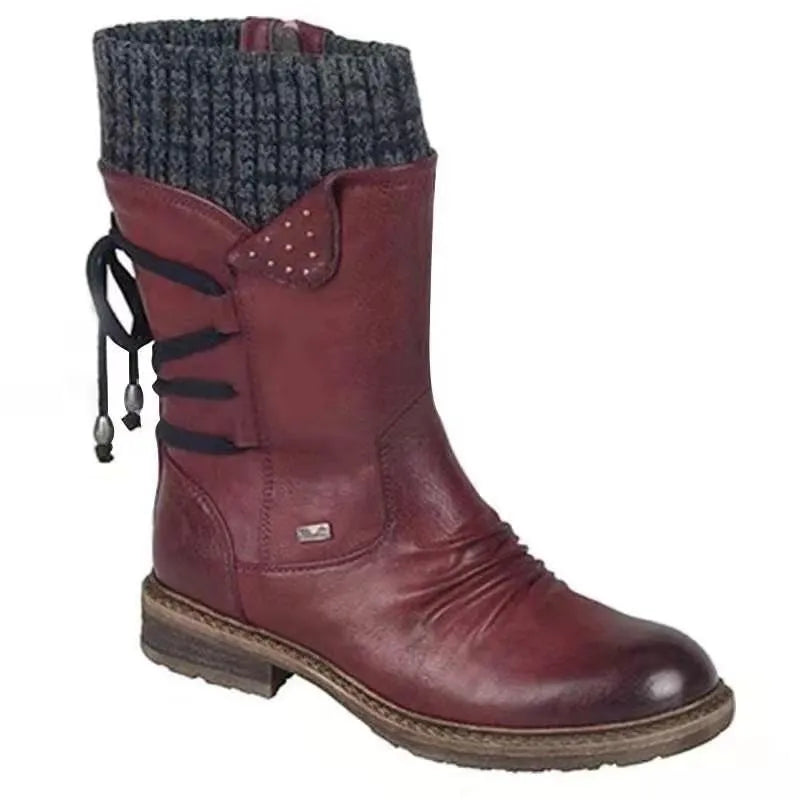 Thick Sole Wedge Heel Snow Boots 2022 New Black Fashion Warm Women's Boots Classic Winter Women's Boots Black Boots