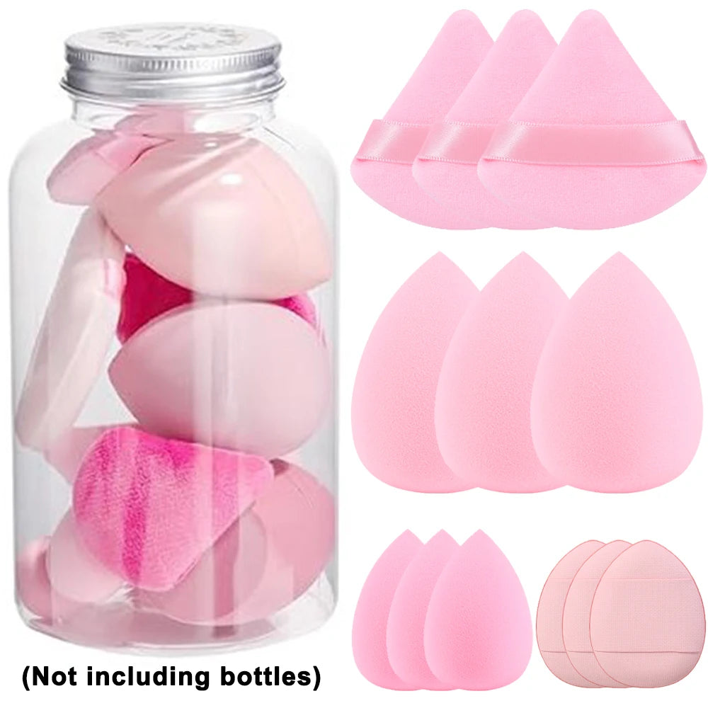 12pcs Makeup Sponges Puff Set Face Beauty Cosmetic Mini Powder Puffs for Foundation Cream Concealer Soft Beauty Egg Makeup Tools