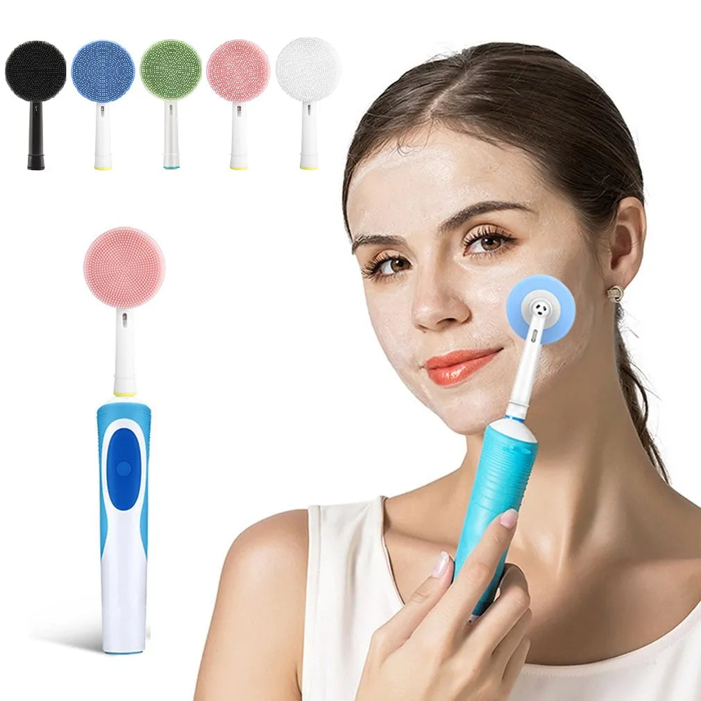 Silicone Facial Cleansing Brush Replacement Head For Oral B Braun Electric Toothbrush For Exfoliating Deep Cleaning Massaging