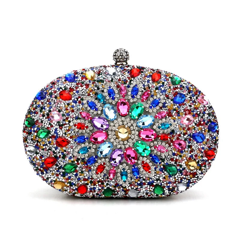 Diamond Women Luxury Clutch Evening Bag Wedding Crystal Ladies Cell Phone Pocket Purse Female Wallet for Party Quality Gift