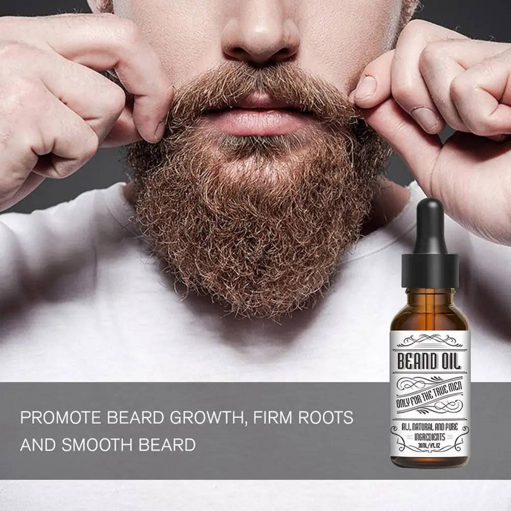 Men Natural Beard Growth Oil Moisturizing Smoothing Beard Oil Dashing Conditioner Care Beard Tools Gentlemen A9y2