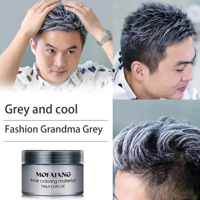 1~5PCS Mofajang Color Hair Wax Styling Pomade Silver Grandma Grey Disposable Natural Hair Strong Gel Cream Hair Dye for Women