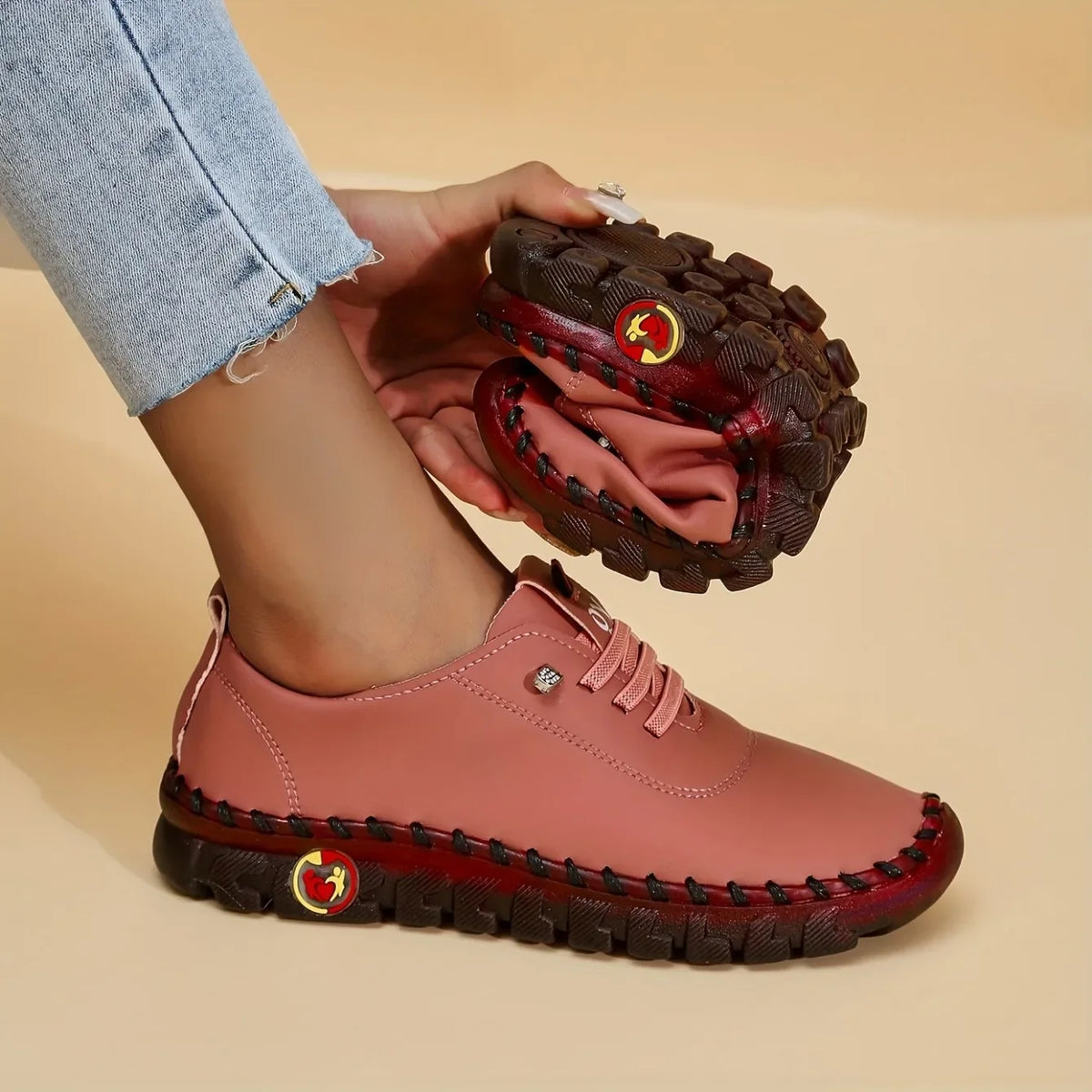 Sneakers Women Shoes Flat Loafers Leather Mom Shoes for Women Comfortable Slip on Soft Casual Platform Shoes Zapatos De Mujer