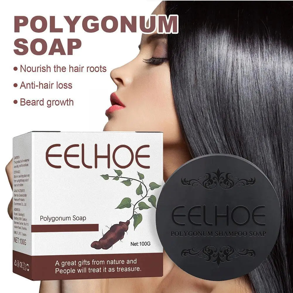 Hair Nourishing Shampoo Soap Polygonum Hair Darkening Organic Shampoo Soap Cleansing Handmade Bar Hair Hair Natural Care So T7X5