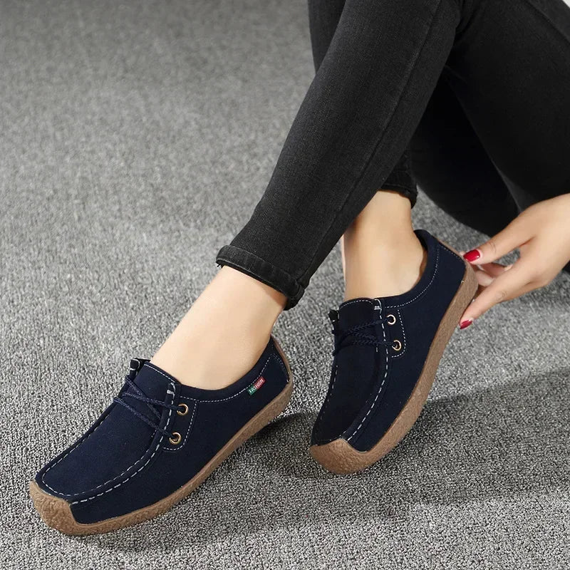 Women Flats Fashion Casual Sneakers  Autumn New Comfortable Female Casual Walking Footwear Fashion Large Size Loafers Shoes