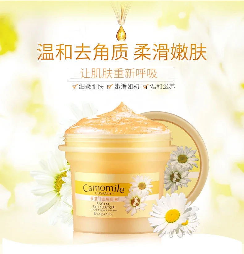 Natural Orgonic Germany Camomile Extract Bodyexfoliating Deep Cleansing Facial Gel Scrub/go Cutin Face Exfoliating Cream