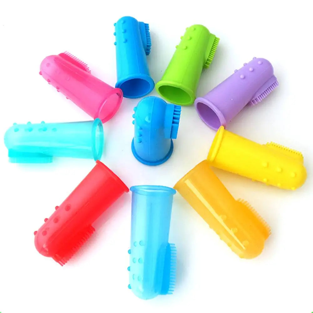 Soft Silicone Pet Dog Finger Toothbrush Pet Teeth Oral Cleaning Brush Pet Bad Breath Tartar Teeth Care Tool Dog Cat Accessories