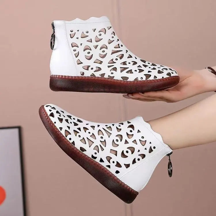 2023Women's Sandals Spring Summer Sandals Women's Breathable Hole Boots Flat Soft Non-slip Comfortable Shoes Sandalias De Mujer