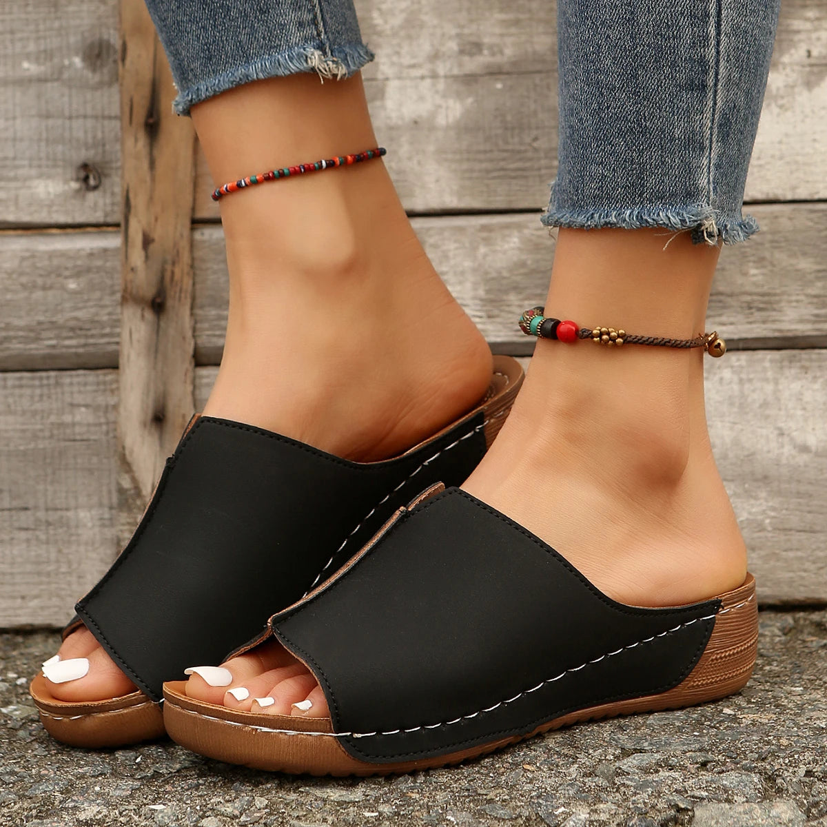 New Women's Sandals Premium Orthopedic Bunion Corrector Flats Casual Soft Sole Beach Wedge Vulcanized Shoes Zapatillas De Mujer