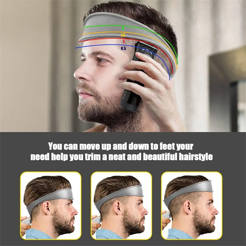 DIY Home Haircuts Curved Headband Silicone Neckline Shaving Template and Hair Cutting Guide Hair Styling Tool